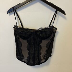 Urban Outfitters Black Lace Tank Top